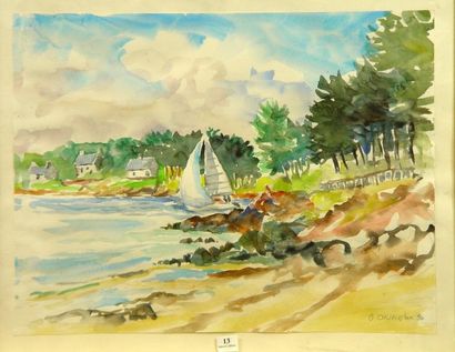 null 13- Gonzague CHUPIN

''Voilier à l'Ile aux Moines''

Aquarelle signée en bas...