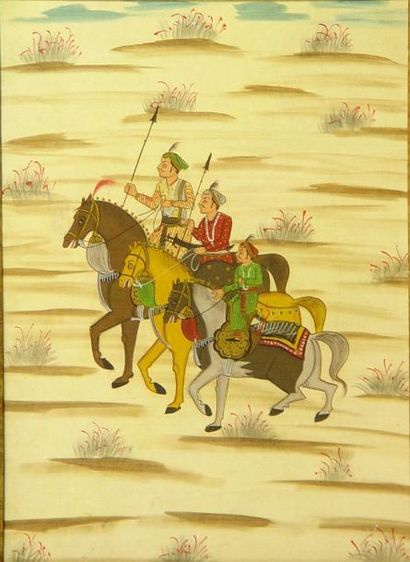 null 27- Ecole Indienne

''Cavaliers''

Peinture sur tissu

41 x 30 cm