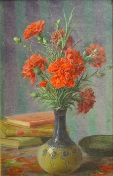 null 76- Pierre DAUBEMIN (?)

''Vase de fleurs''

Huile sur toile signée en bas à...