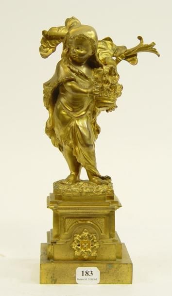 null 183- ''Enfant au vase de flammes''

Bronze doré

Hauteur : 26 cm