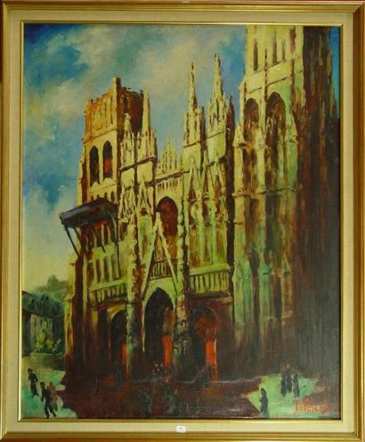 null 38- TILMANS

''Cathédrale de Rouen''

Huile sur toile signée en bas à droite,...