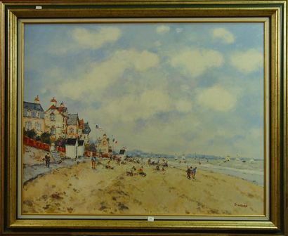 null 43- J.P. DUBORD

''Sur la plage à Houlgate''

Huile sur toile signée en bas...