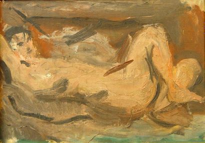 null 55- Hans THEGAICH (attribué à)

''Nu''

Huile sur toile

33 x 46 cm