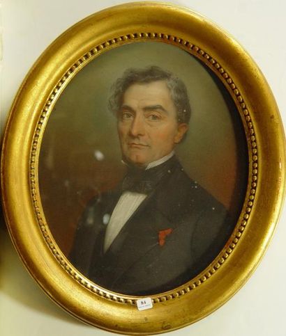 null 84- Ecole Française XIXème siècle

''Portrait d'homme''

Pastel ovale

Hauteur...