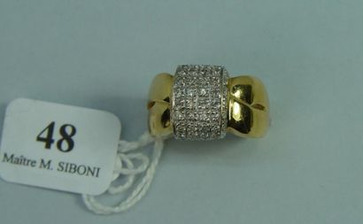 null 48- Bague double anneau en or jaune pavée de lignes de diamants

Pds : 7,70...