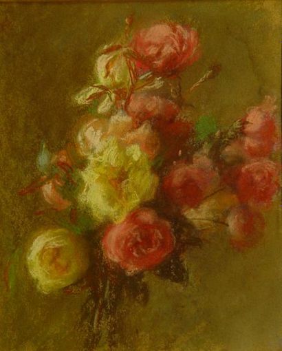 null 10- Ecole Française

''Roses''

Pastel

28 x 23 cm