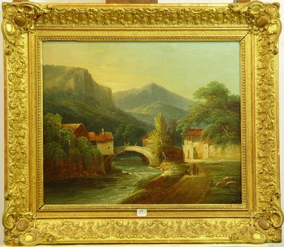 null 15- Ecole Suisse

''Village de montagne''

Huile sur toile

37 x 44 cm