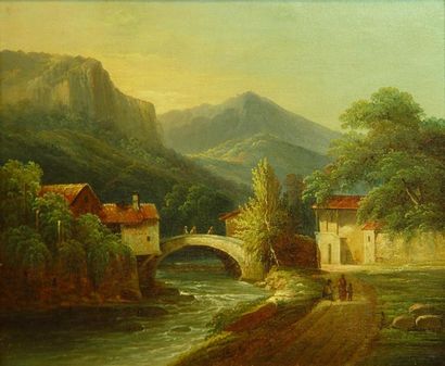 null 15- Ecole Suisse

''Village de montagne''

Huile sur toile

37 x 44 cm