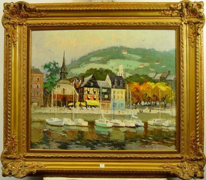 null 27- Pierre BOUDET

''Honfleur - Quai St Etienne en automne''

Huile sur toile...