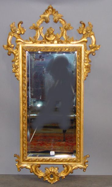 null 297- Miroir, cadre en bois et pâte dorée

Style Louis XV

H : 94 cm