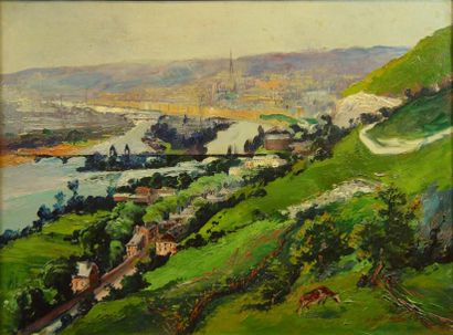 null 31- Aimée-Edmond DALLEMAGNE

''La Seine à Rouen''

Huile sur toile signée en...