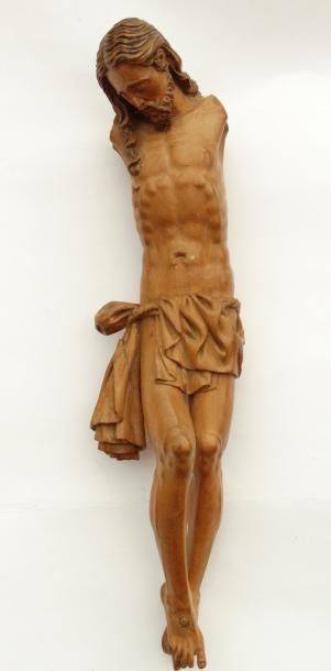 null 75- Sculpture en buis représentant un " Corpus Christi ". Très grande qualité...