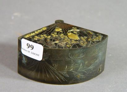 null 99- Petite boîte ''éventail'' en métal laqué

L : 8 cm