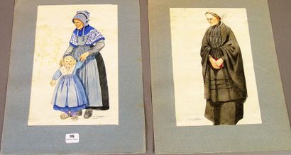 null 98- V. LHUER

''Costumes bretons''

Trois aquarelles