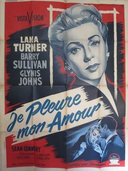 null 110- "JE PLEURE MON AMOUR" (1958) de Lewis Allen avec Lana Turner, Sean Connery.

Affiche....