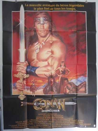 null 44- "CONAN, LE DESTRUCTEUR" (1984) de Richard Fleisher avec Arnold Schwarzenegger....