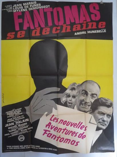 null 79- "FANTOMAS SE DÉCHAINE" (1965) de André Hunebelle avec Jean Marais, Louis...