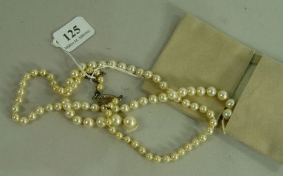null 125- Collier de perles fantaisie
Fermoir en argent
(accident)