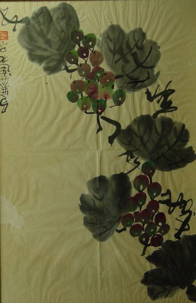 null 87- ''Fleurs et fruits''

Encre sur papier

Extrême-Orient

68 x 45 cm