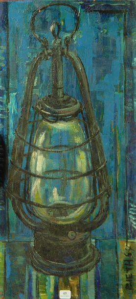 null 45- Bruno BIETH
''La lanterne''
Huile sur isorel signée en bas à droite
60 x...
