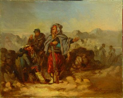 null 73- LAMPINZ

''Soldats de la guerre de Crimée''

Huile sur toile signée en bas...