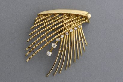 null 328- Broche "Gerbe" en or enrichie de brillants

Pds :15,8 g