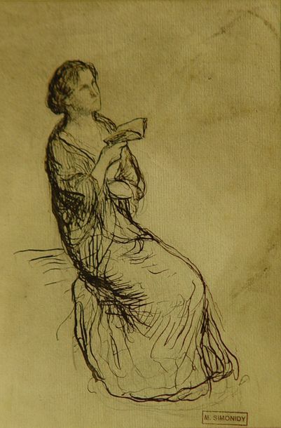 null 7- M. SIMONIDY

''Femme à la lecture''

Cachet en bas à droite

23 x 15 cm