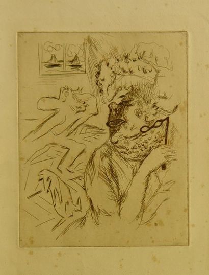 null 71- Pierre BONNARD (d'après)
''Illustration pour Dingo d'O. Mirbeau''
Eau-f...
