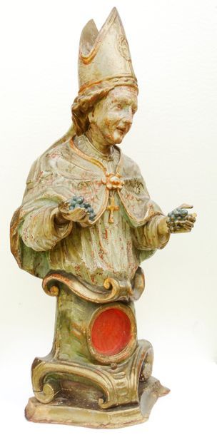 null 169- Rare buste reliquaire représentant saint Urbain, Pape au IIIème siècle....