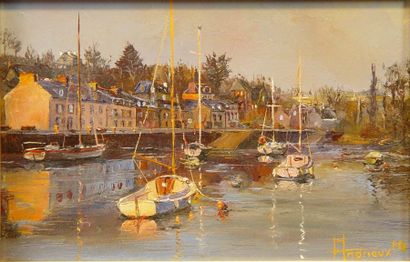 null 57- Pierre ANDRIEUX

''Port breton''

Huile sur toile signée en bas à droite

21...