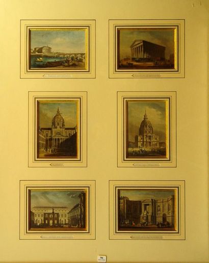 null 96- ''Monuments parisiens''

Suite de six gravures dans un cadre