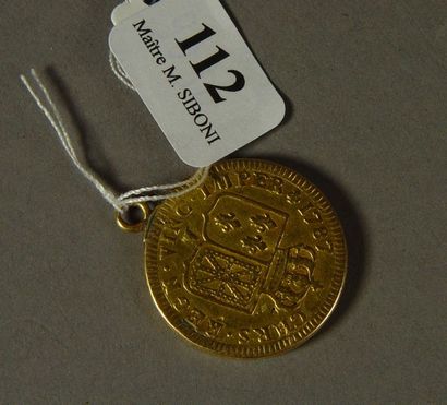 null 112- Louis d'or monté en pendentif, daté 1787

Pds : 12,11 g