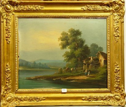 null 104- Ecole Française XIXème siècle

''Lacs de montagne''

Deux huiles sur toile...