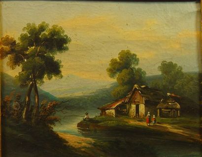 null 104- Ecole Française XIXème siècle

''Lacs de montagne''

Deux huiles sur toile...