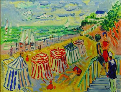 null 106- Jean-Claude PICOT

''La plage dans le Morbihan''

Huile sur toile signée...