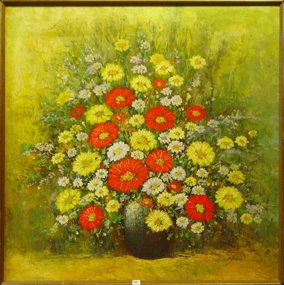 null 108- LEON

''Vase de fleurs''

Huile sur toile signée en bas à droite

75 x...