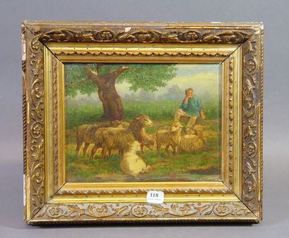 null 118- Ecole Française

''Berger et moutons''

Huile sur toile

16 x 22 cm

Porte...