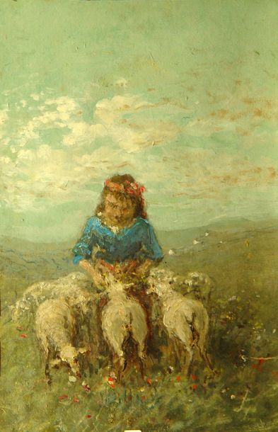 null 34- PILON (?)

''Jeune fille et moutons''

Huile sur toile signée au dos

55...