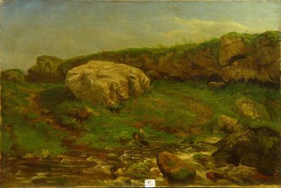 null 47- Auguste SCHENCK

''Les rochers''

Huile sur toile signée en bas à droite

40...
