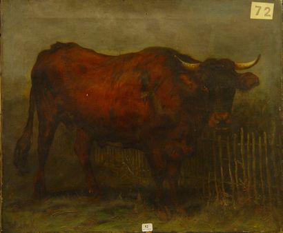 null 52- Auguste SCHENCK

''Taureau''

Huile sur toile signée en bas à gauche

49...