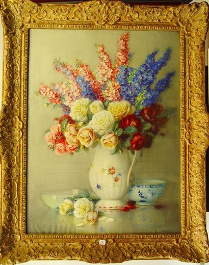 null 70- ROSENSTOCK

''Vase de fleurs''

Aquarelle signée en bas à droite

76 x 56...