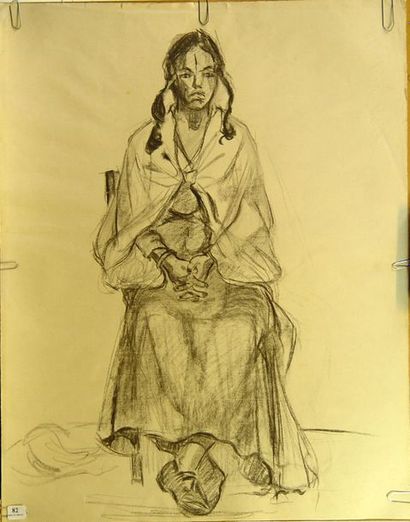 null 82- Ecole Orientaliste

''Jeune Berbère aux tresses''

Dessin

61 x 48 cm