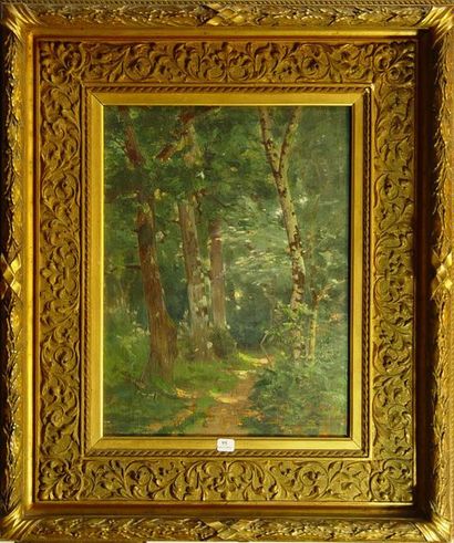 null 95- Ecole de Fontainebleau

''Chemin de forêt''

Huile sur toile signée en bas...