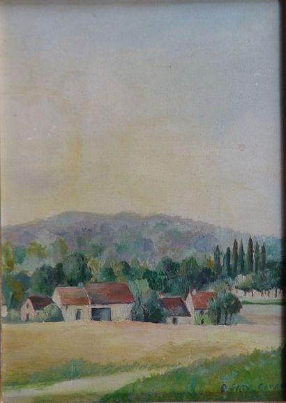 null 110- GIRY-GOURET

''Paysage de l'Yonne''

Huile sur toile signée en bas à droite

22...