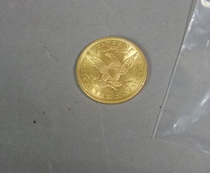 null 140-f- Pièce de 10 dollars en or datée 1907                                ...