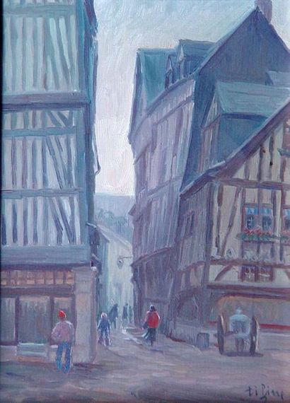 null 48- Jeanne TIFINE

''La rue Damiette à Rouen''

Huile sur toile signée en bas...