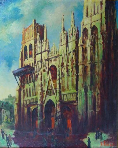 null 69- TILMANS

''Cathédrale de Rouen''

Huile sur toile signée en bas à droite,...