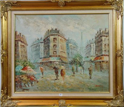 null 92- BURNETT

''Rues de Paris''

Huile sur toile signée en bas à droite

48 x...