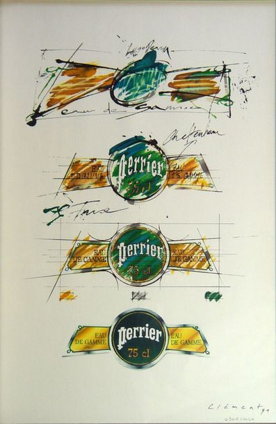 null 10- CLEMENT

''Perrier''

Lithographie