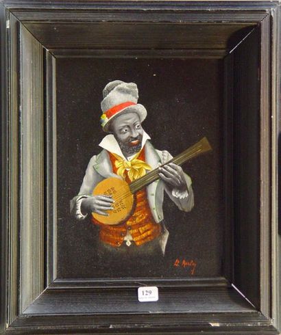 null 129- Lt RACLEY

''Joueur de banjo''

Huile sur toile signée en bas à droite

25...